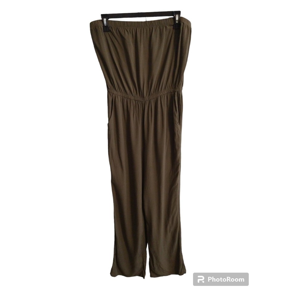 Forever 21 strapless romper Green Large Boho Cottage Core Beachy Y2K